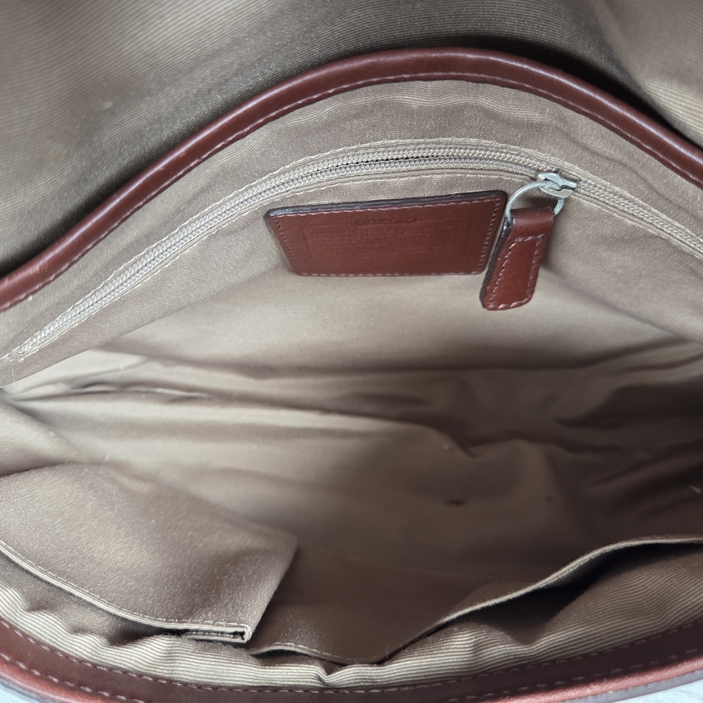 Coach Vintage Y2K Soho Pleated Flap Shoulder Bag Walnut - Picture 14 of 16